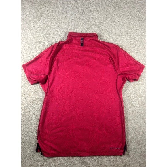 Nike Tiger Woods Collection Dri-FIT Golf Polo Shirt Mens M Red Floral DH0919-677 - Picture 7 of 8